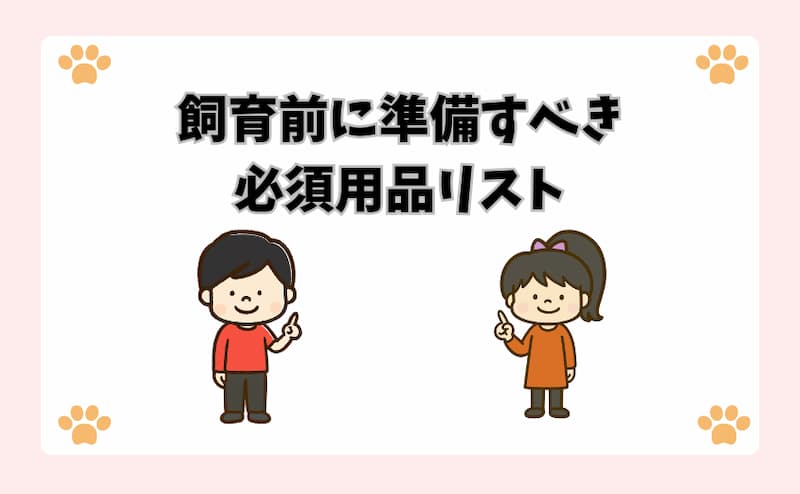 飼育前に準備すべき必須用品リスト