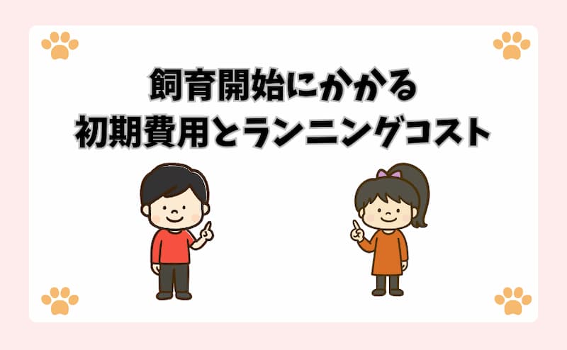 飼育開始にかかる初期費用とランニングコスト