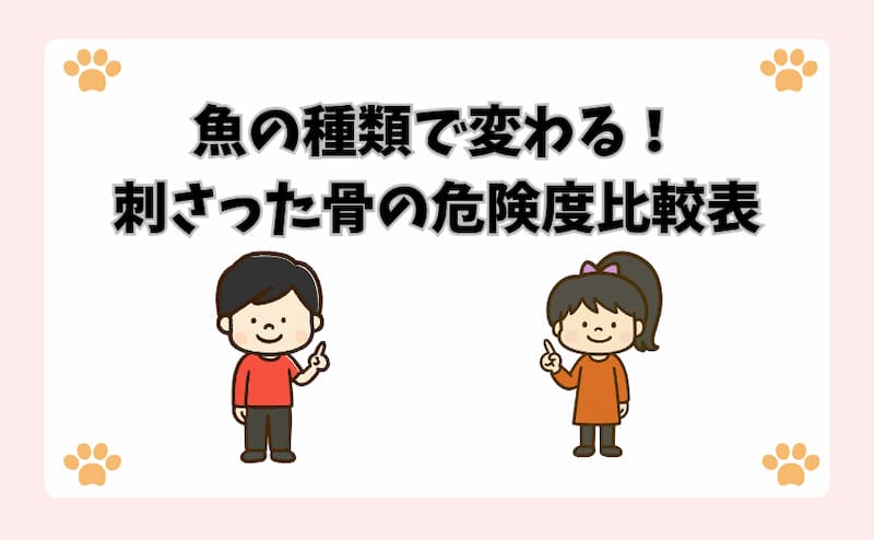 魚の種類で変わる！刺さった骨の危険度比較表