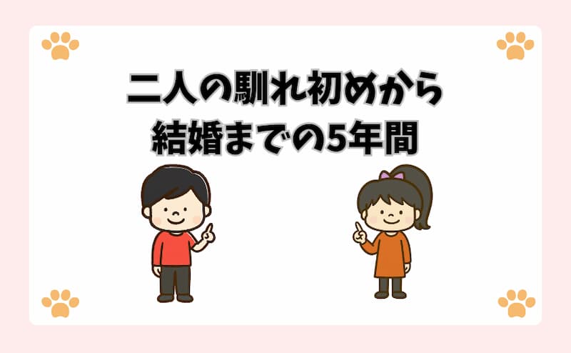 二人の馴れ初めから結婚までの5年間