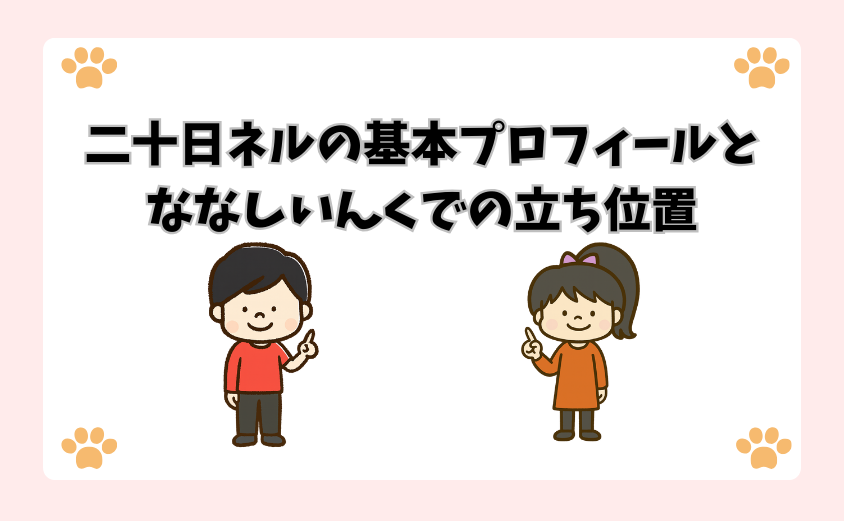 二十日ネルの基本プロフィールとななしいんくでの立ち位置
