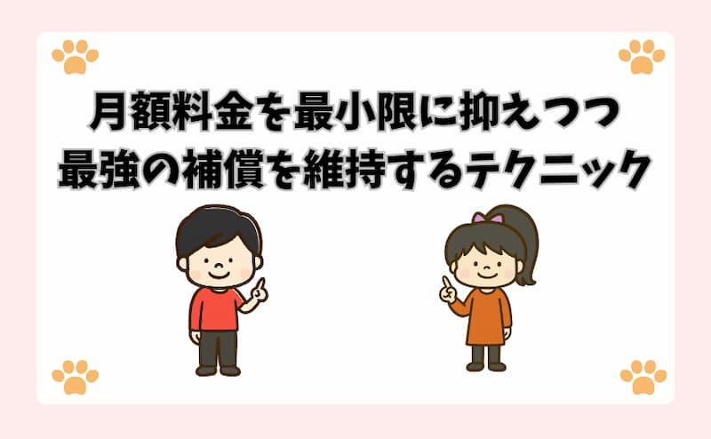 月額料金を最小限に抑えつつ最強の補償を維持するテクニック