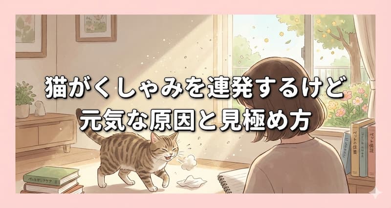 猫がくしゃみを連発するけど元気な原因と見極め方