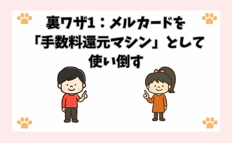 裏ワザ1：メルカードを「手数料還元マシン」として使い倒す