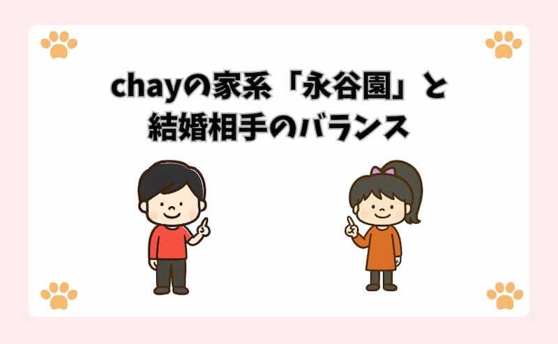 chayの家系「永谷園」と結婚相手のバランス