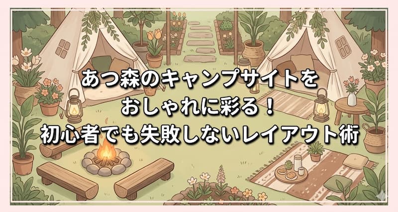 あつ森のキャンプサイトをおしゃれに彩る！初心者でも失敗しないレイアウト術