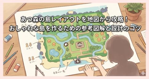 あつ森の島レイアウトを地図から攻略！おしゃれな島を作るための参考図解と設計のコツ