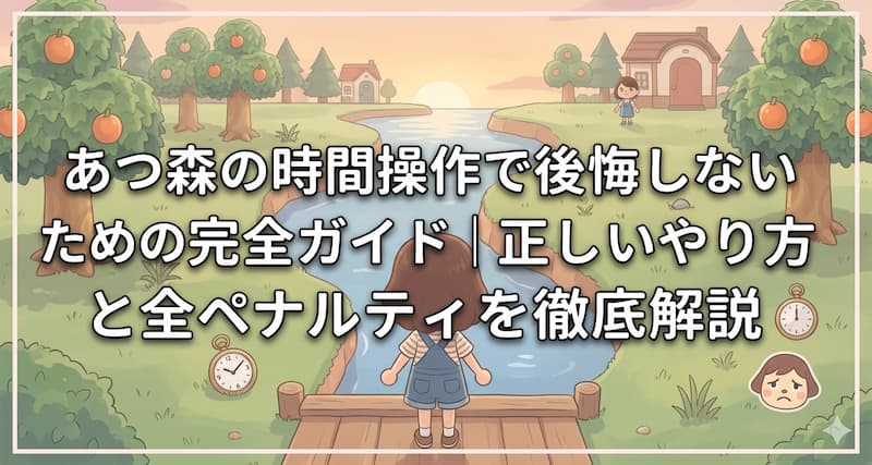 あつ森の時間操作で後悔しないための完全ガイド｜正しいやり方と全ペナルティを徹底解説