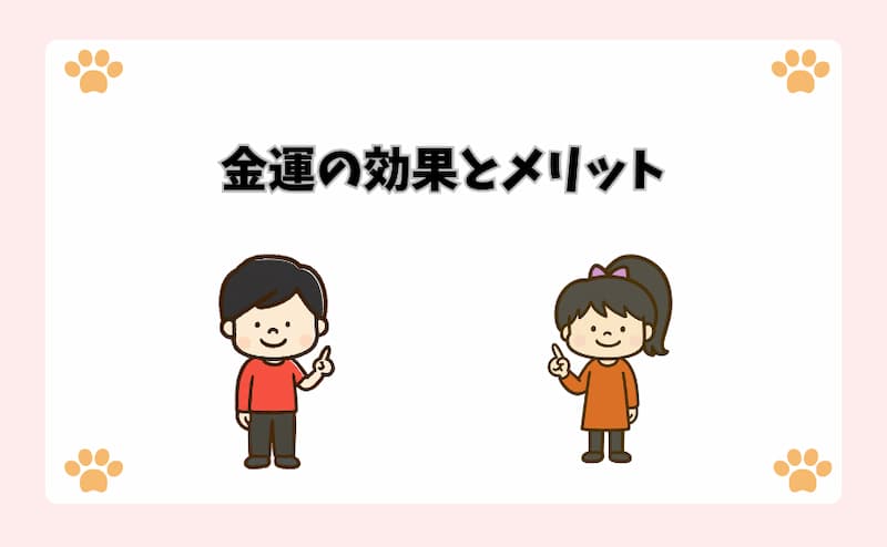 金運の効果とメリット