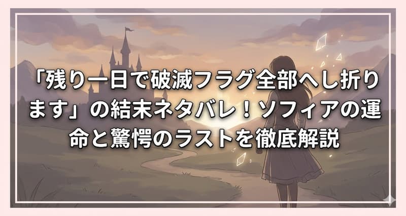 「残り一日で破滅フラグ全部へし折ります」の結末ネタバレ！ソフィアの運命と驚愕のラストを徹底解説