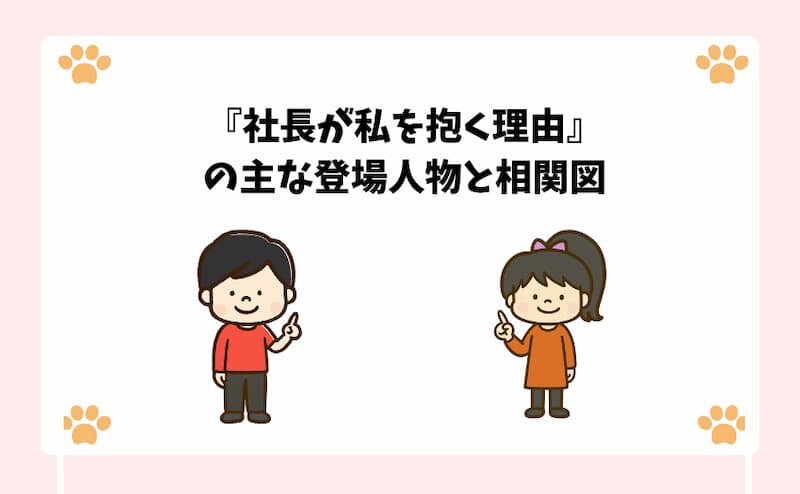 『社長が私を抱く理由』の主な登場人物と相関図
