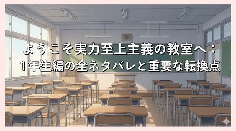 ようこそ実力至上主義の教室へ：1年生編の全ネタバレと重要な転換点