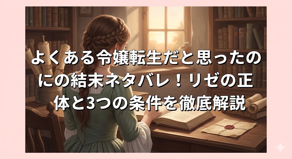 よくある令嬢転生だと思ったのにの結末ネタバレ！リゼの正体と3つの条件を徹底解説