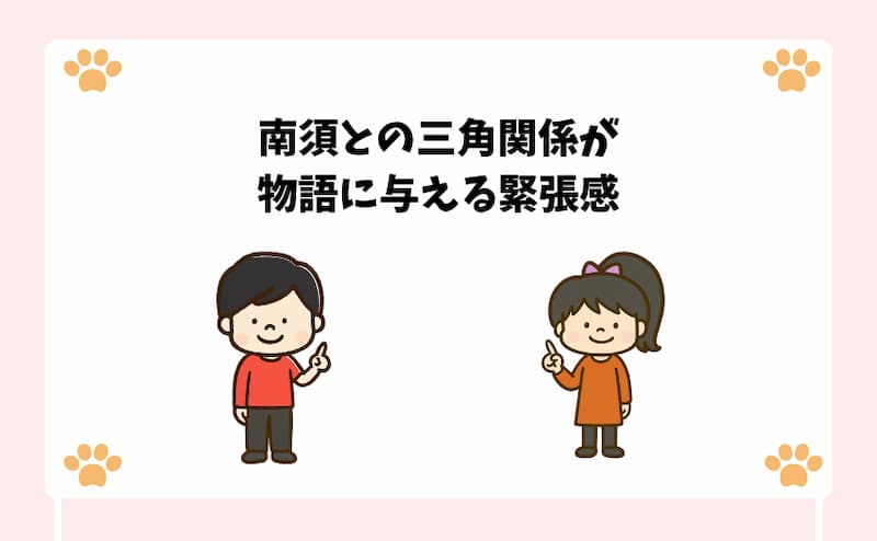 南須との三角関係が物語に与える緊張感