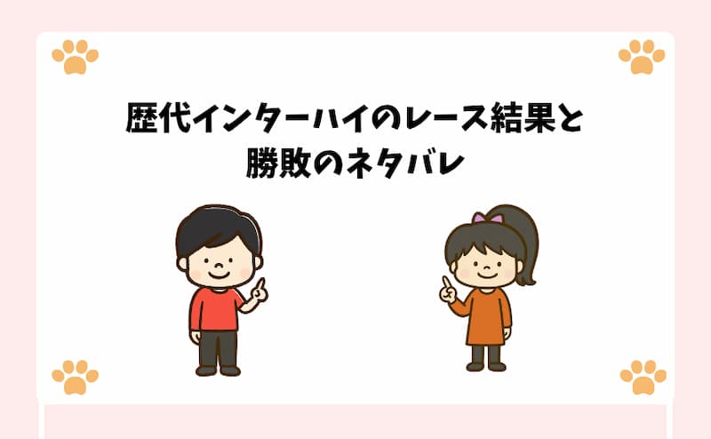 歴代インターハイのレース結果と勝敗のネタバレ