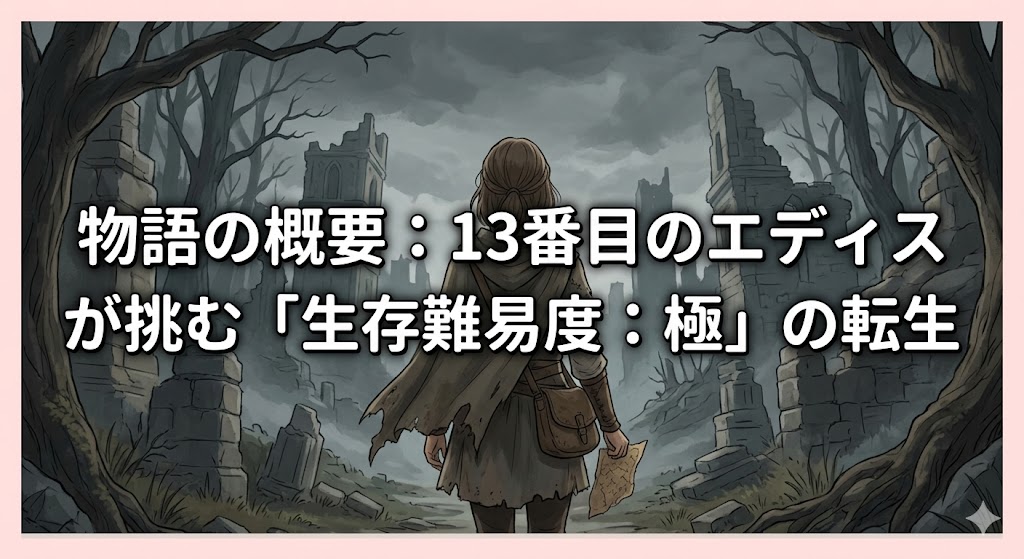 物語の概要：13番目のエディスが挑む「生存難易度：極」の転生