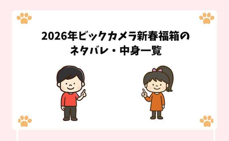 2026年ビックカメラ新春福箱のネタバレ・中身一覧
