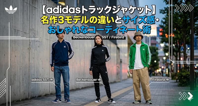 【adidasトラックジャケット】名作3モデルの違いとサイズ感・おしゃれなコーディネート術