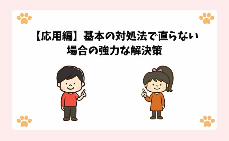 【応用編】基本の対処法で直らない場合の強力な解決策