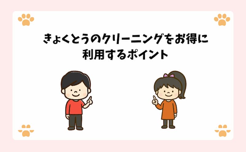 きょくとうのクリーニングをお得に利用するポイント