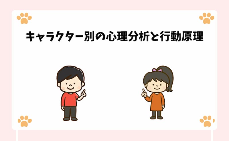 キャラクター別の心理分析と行動原理.
