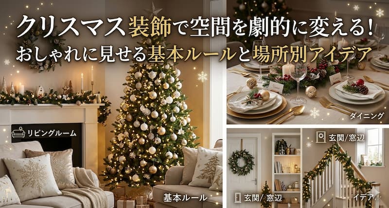 クリスマス 装飾で空間を劇的に変える！おしゃれに見せる基本ルールと場所別アイデア