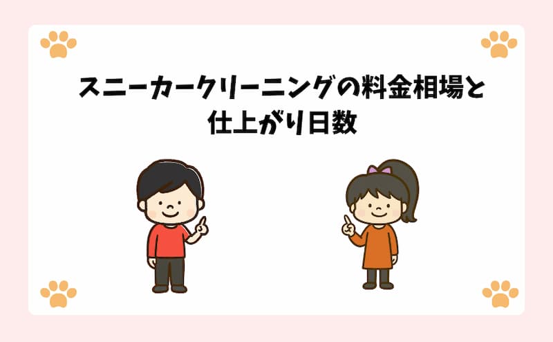 スニーカークリーニングの料金相場と仕上がり日数