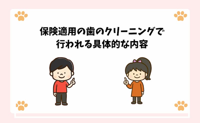 保険適用の歯のクリーニングで行われる具体的な内容