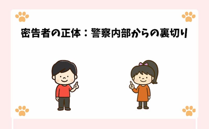 密告者の正体：警察内部からの裏切り