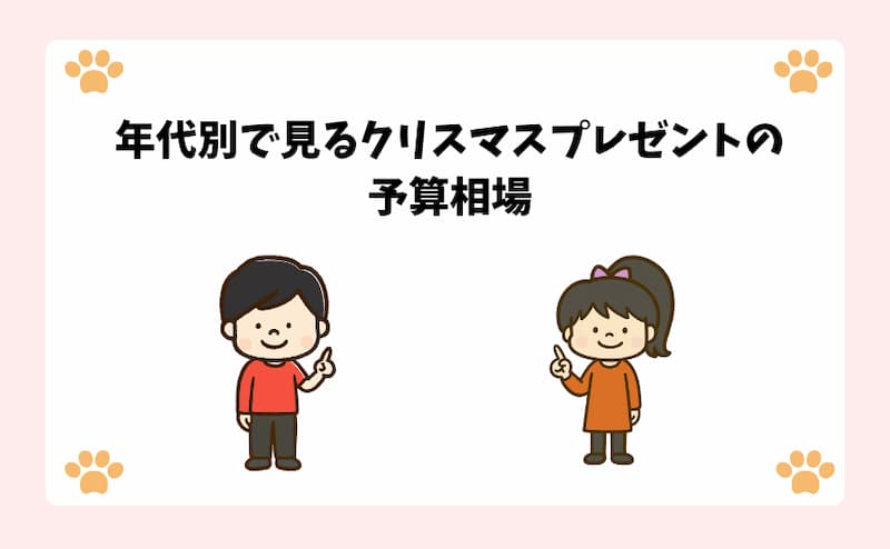 年代別で見るクリスマスプレゼントの予算相場