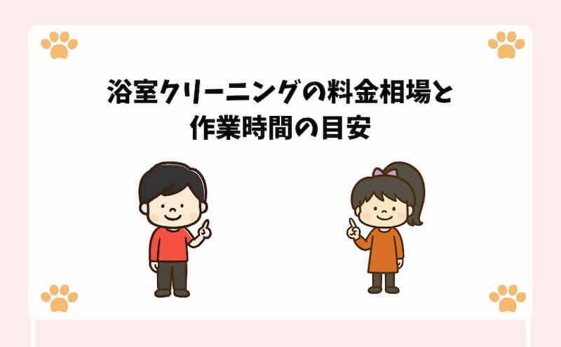 浴室クリーニングの料金相場と作業時間の目安