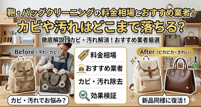 鞄・バッグクリーニングの料金相場とおすすめ業者！カビや汚れはどこまで落ちる？