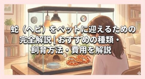 蛇（ヘビ）をペットに迎えるための完全解説｜おすすめの種類・飼育方法・費用を解説