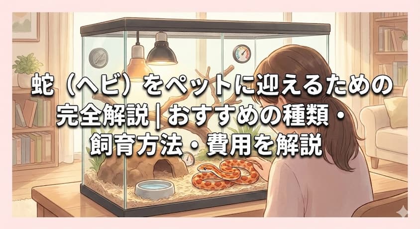 蛇（ヘビ）をペットに迎えるための完全解説｜おすすめの種類・飼育方法・費用を解説